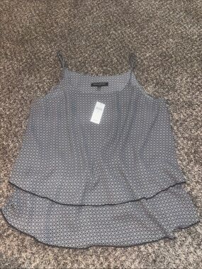 Banana Republic Black and White Printed Layered Cami